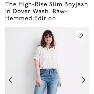 Madewell High Rise Slim Crop Boy Jean Dover Wash